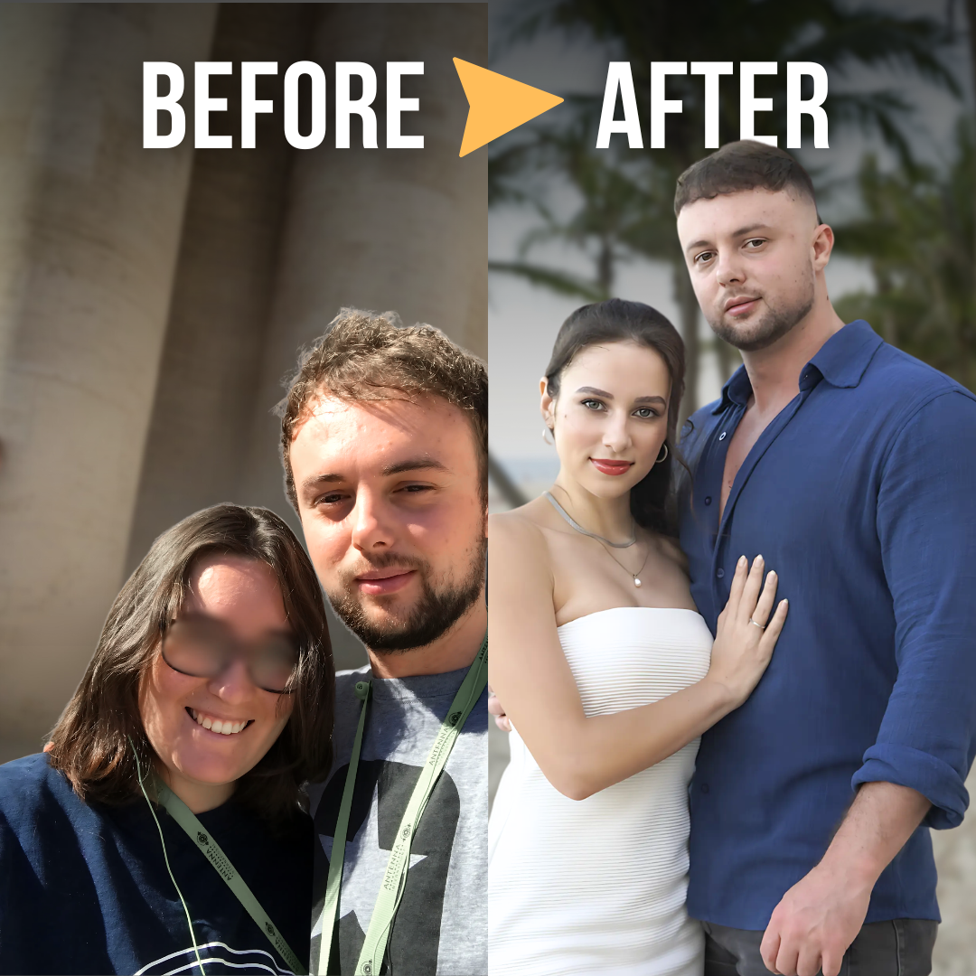Alex's transformation - before and after